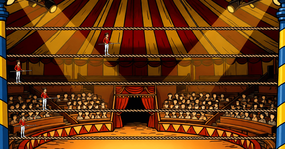 Tightrope Walkers gameplay